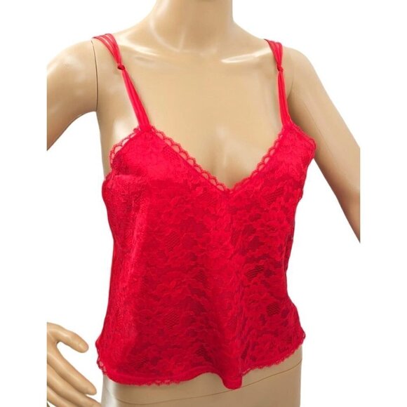 VTG Victorias Secret Lingerie Sz S 2 4 Red Teddy Lace Strappy Lined Sexy Elegant - Picture 1 of 13
